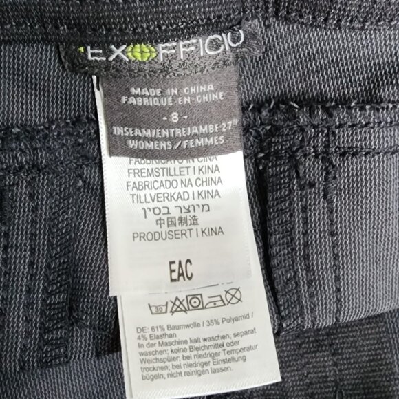 Exofficio Pants Womens Size 8 Dark Grey Gray Nomad Pockets Outdoor Hiking - Picture 3 of 7